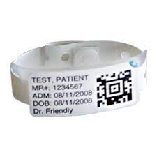 Zebra Wristband Vinyl (0.4" x 6.25") (Integrated Clip Closure) (Infant) (White) (10 Bands/Sheet) (250/Case)