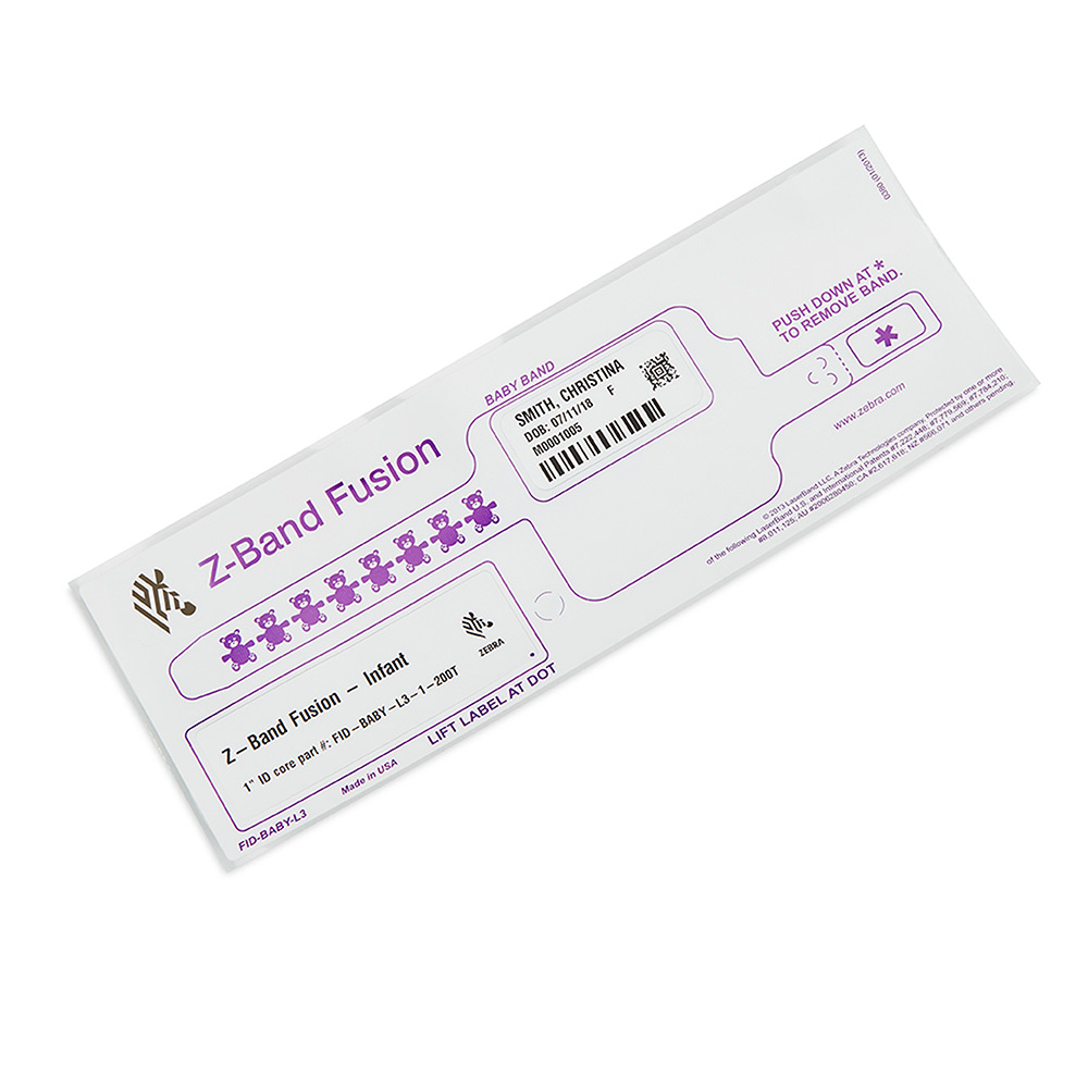 ZEBRA DIRECT THERMAL INFANT WRISTBAND
