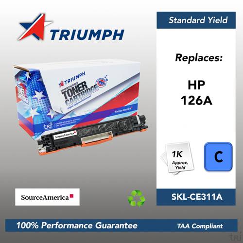 Remanufactured Skilcraft Toner, Cyan, Yield 1000