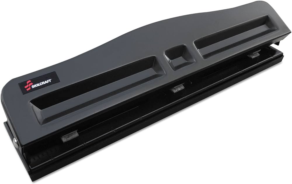 ADJUSTABLE LT-DUTY 3-HOLE PUNCH, 9/32" H