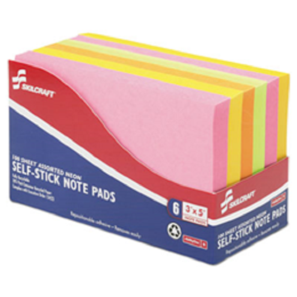 SELF-STICK NOTE PADS, 4 X 6, RULED, ASSO