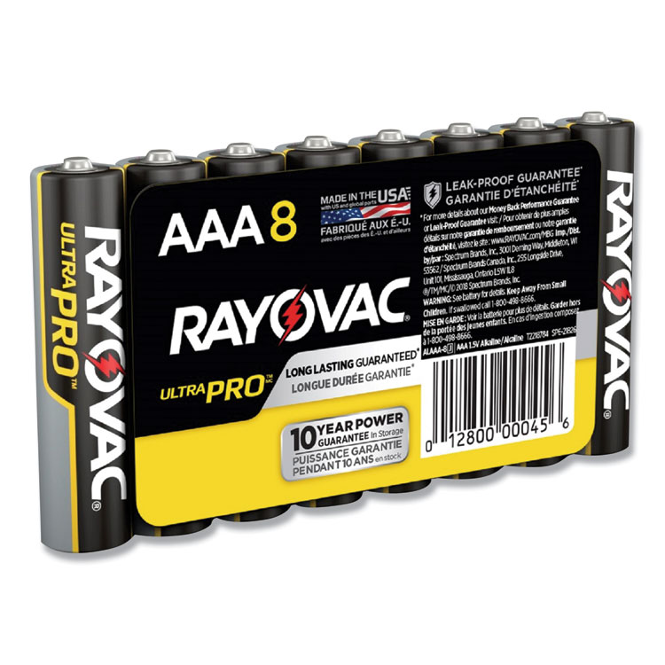 BATTERY,INDUST,AAA,8/PK
