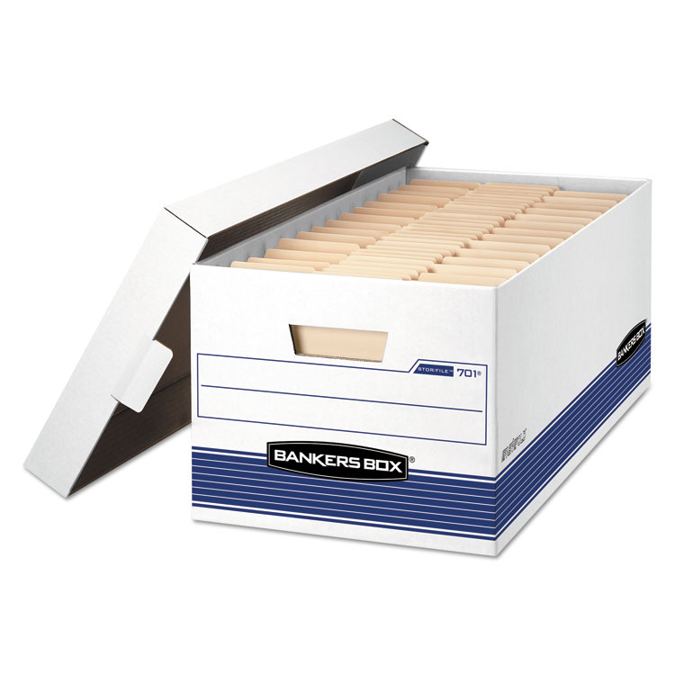 Bankers Box Medium-Duty Storage Boxes, Letter, 12.88 x 25.38 x 10.25, 12/CT