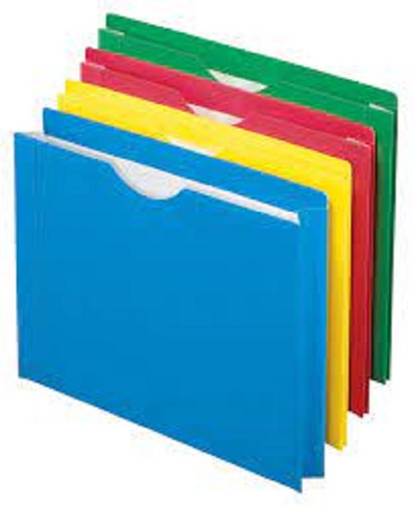 CUSTOM COLORED FILE JACKET, 10/PACK