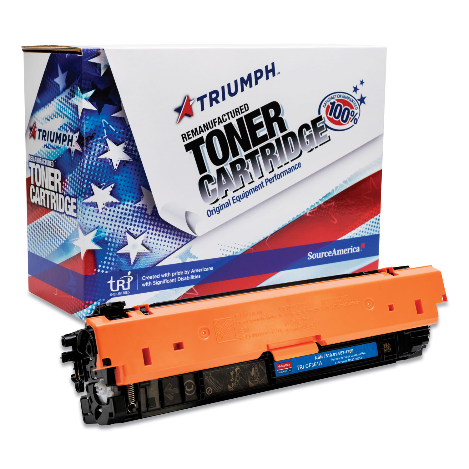 AbilityOne TRIUMPH 508A Cyan Toner, 6K