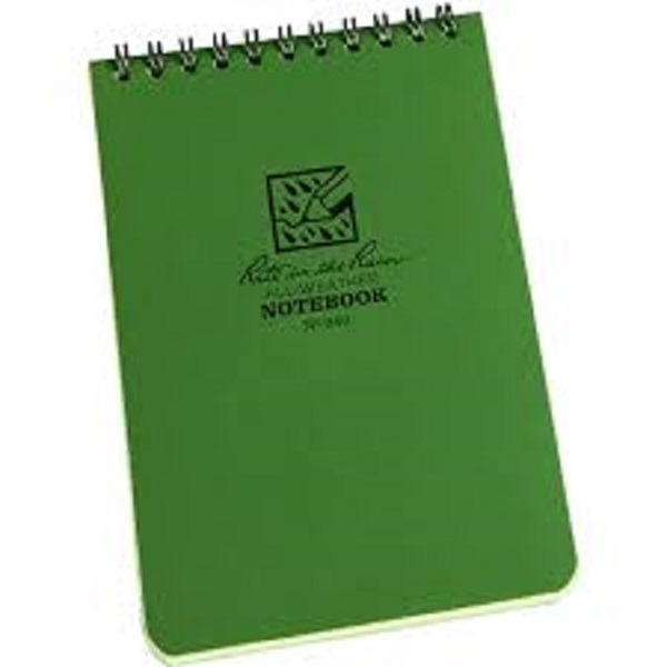 RITE-N-RAIN Notebook 4X6 Green