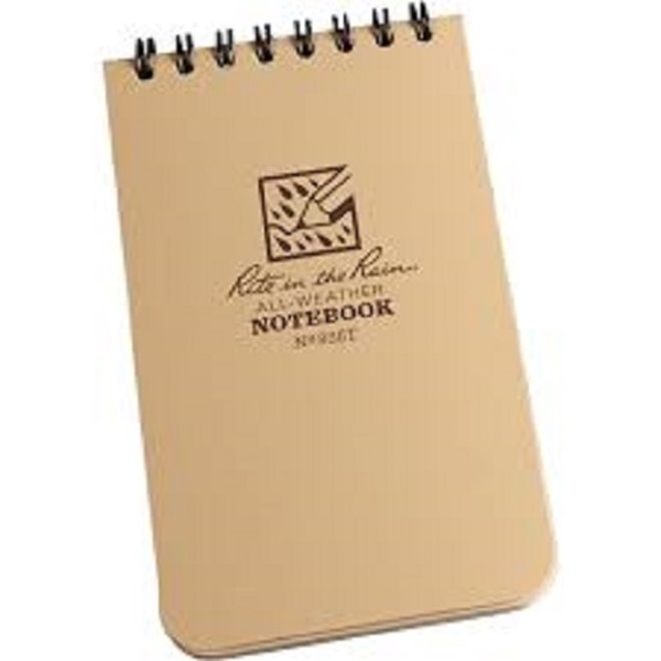 RITE-N-RAIN Notebook 3X5 Tan