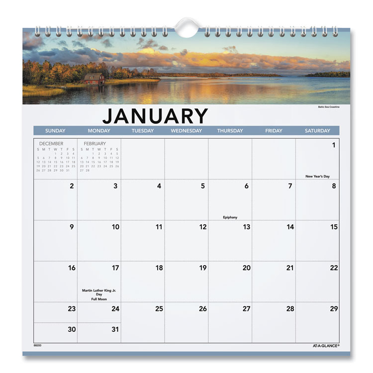 2025 Landscape Monthly Wall Calendar, 12x12