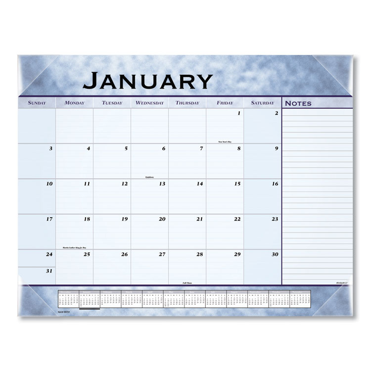 2025 Slate Blue Desk Pad, 22x17