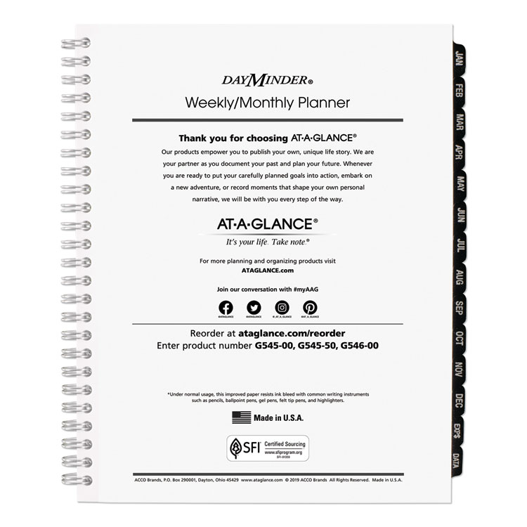 2025 DayMinder Executive Refill, 8.75 x 7