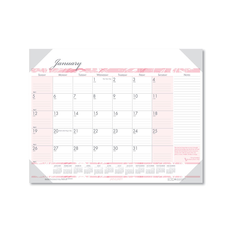 2025 Cancer Awareness Desk Calendar, 22x17