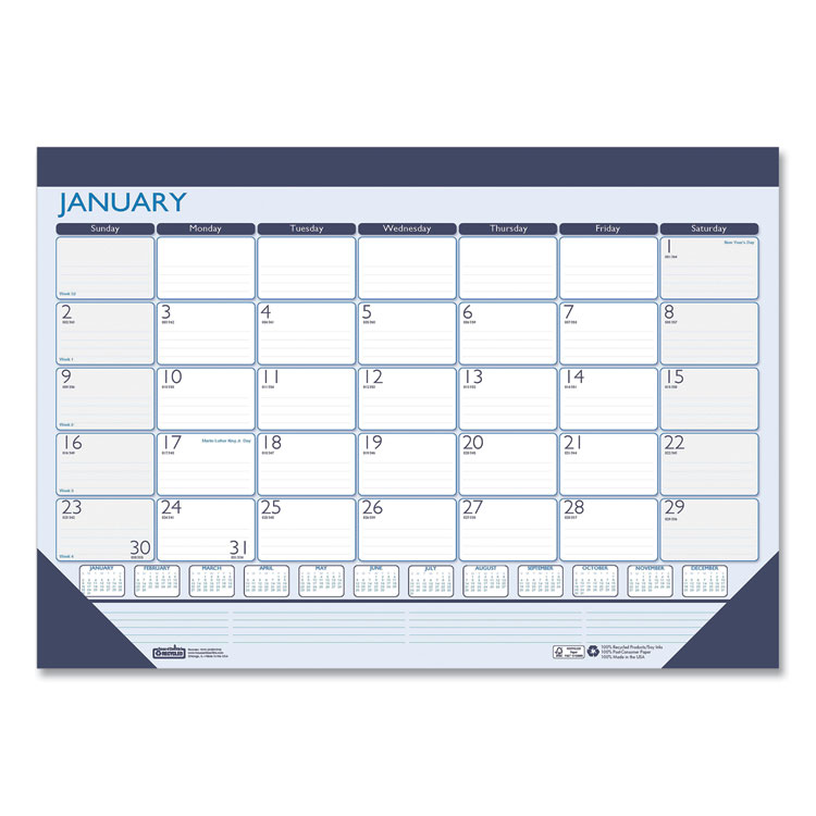 2025 Contempo Desk Calendar, 22 x 17