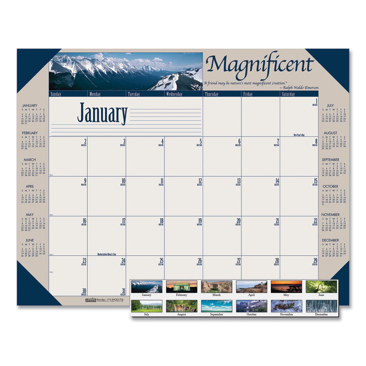 2025 Earthscapes Motivational Desk Calendar, 22x17