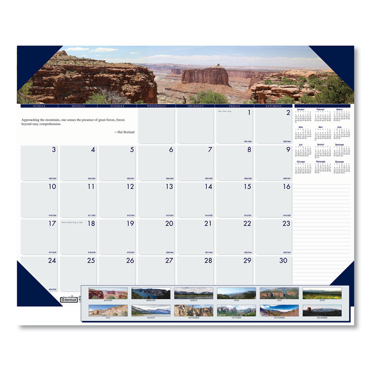 2025 Mountains Desk Calendar, 22x17