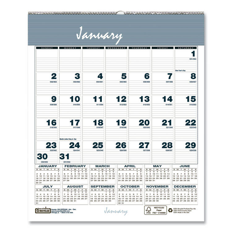 2025 Monthly Wall Calendar, 6x7
