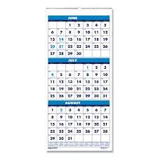 2024-2025 Vertical 3-Month Wall Calendar, 8x17