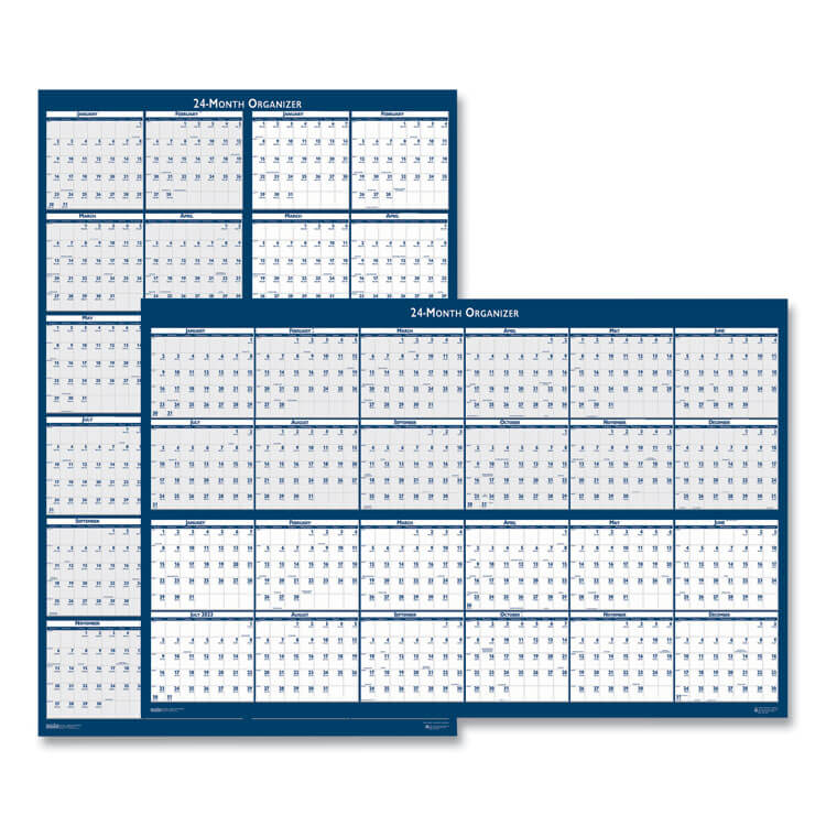 2025-2026 Reversible/Erasable 2-Year Wall Calendar, 24x37
