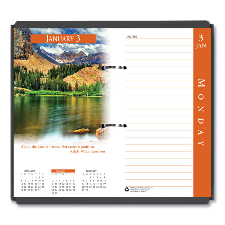 2025 Earthscapes Desk Calendar Refill, 3.5x6