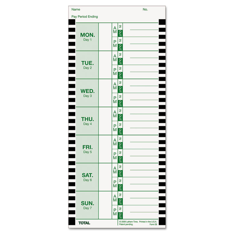 CARD,TIME,THERML,100PK,WH