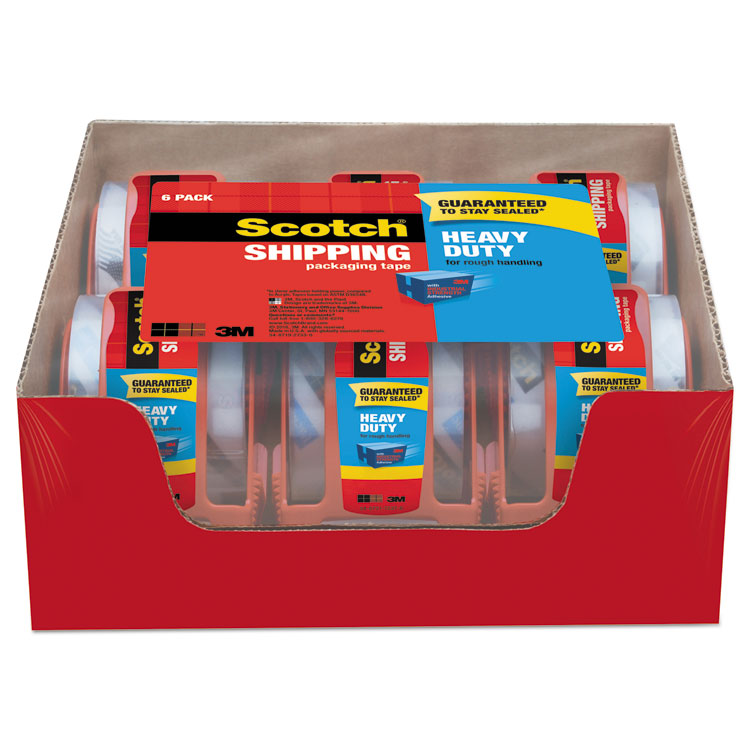 3M Heavy-Duty Packaging Tape, 6/PK