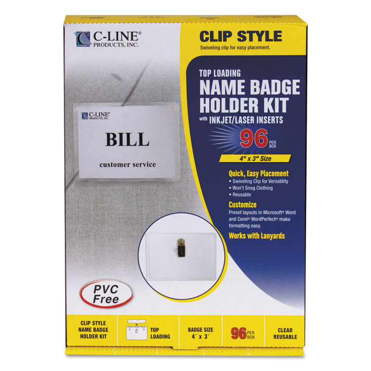 BADGE,TOP LOADNG, 4X3,CLR