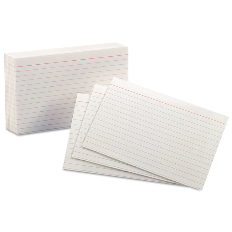 CARD,INDEX,RULED,4X6,WHT