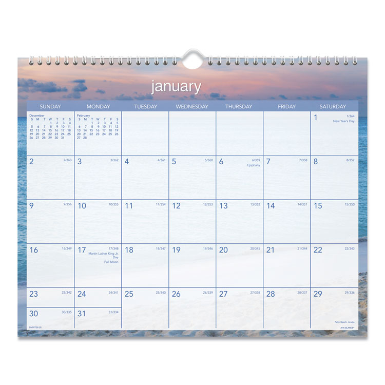 2025 Tropical Escape Wall Calendar, 15x12
