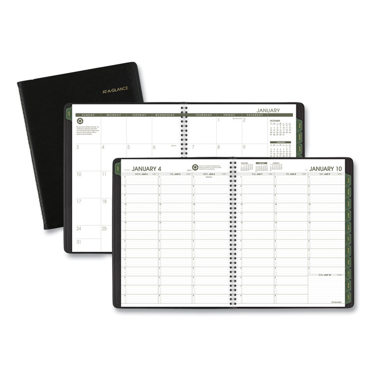 2025 Weekly Planner 11"x8.5" Recycled, Black