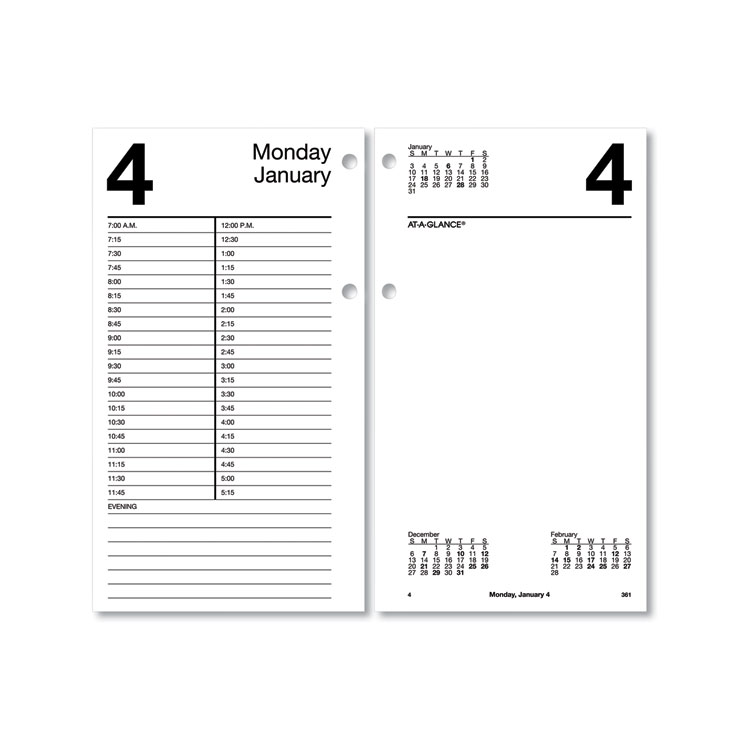 2025 Large Desk Calendar Refill, 4.5 x 8