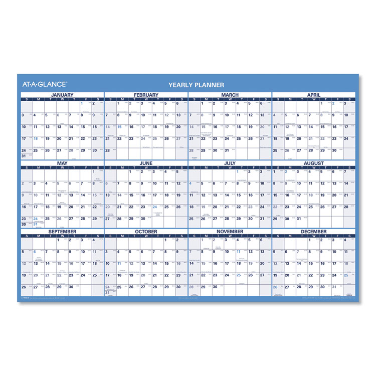 2025 Horizontal Reversible/Erasable Wall Planner