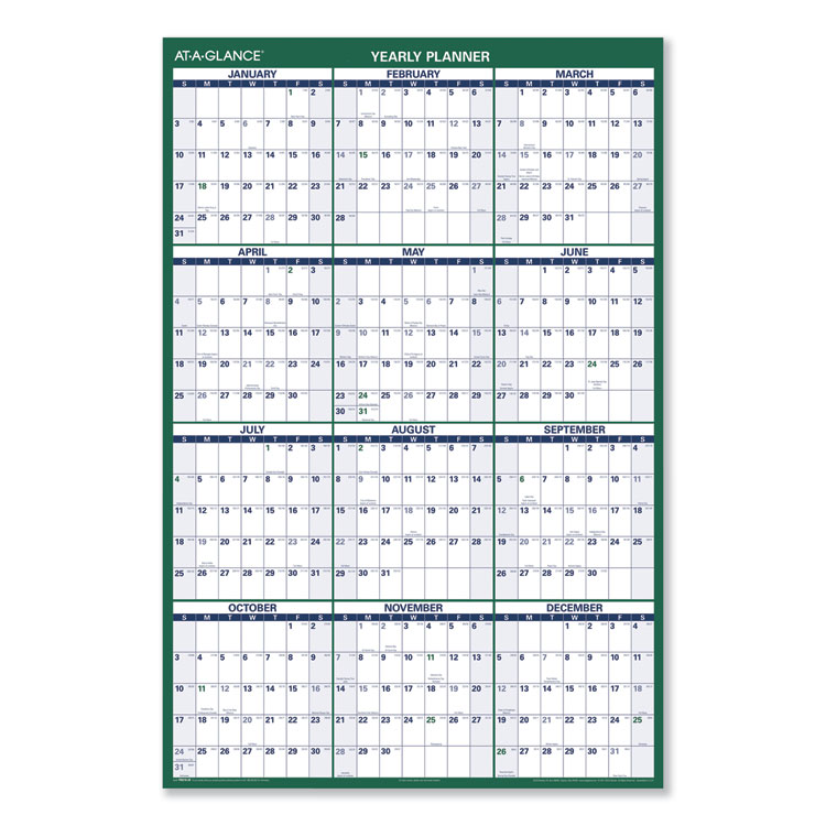 2025 Vertical Erasable Wall Planner, 32 x 48