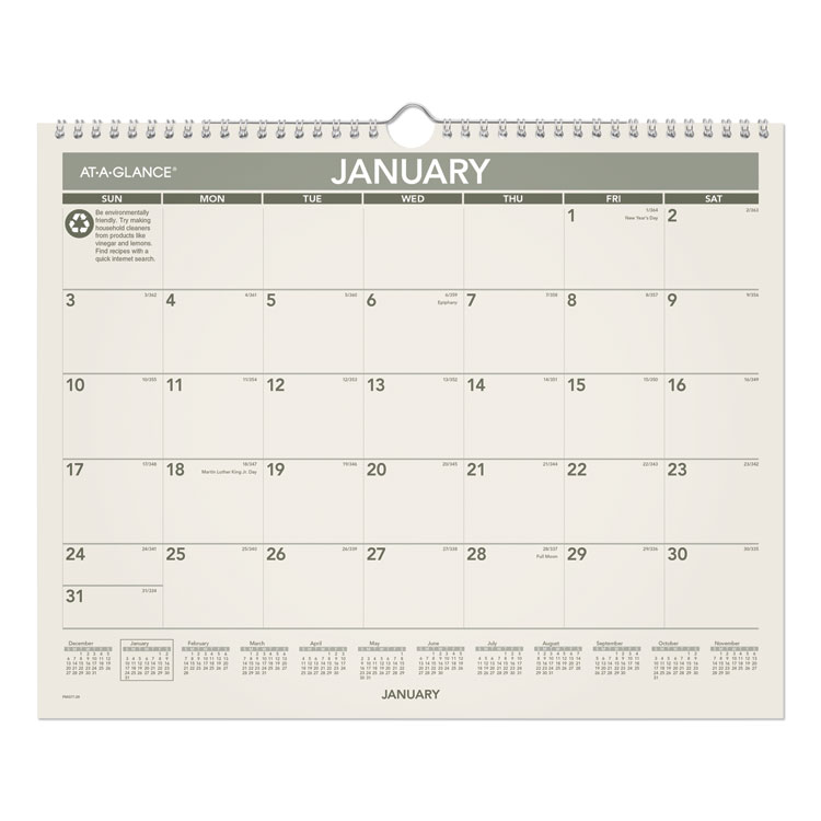 2025 Recycled Wall Calendar 15x12