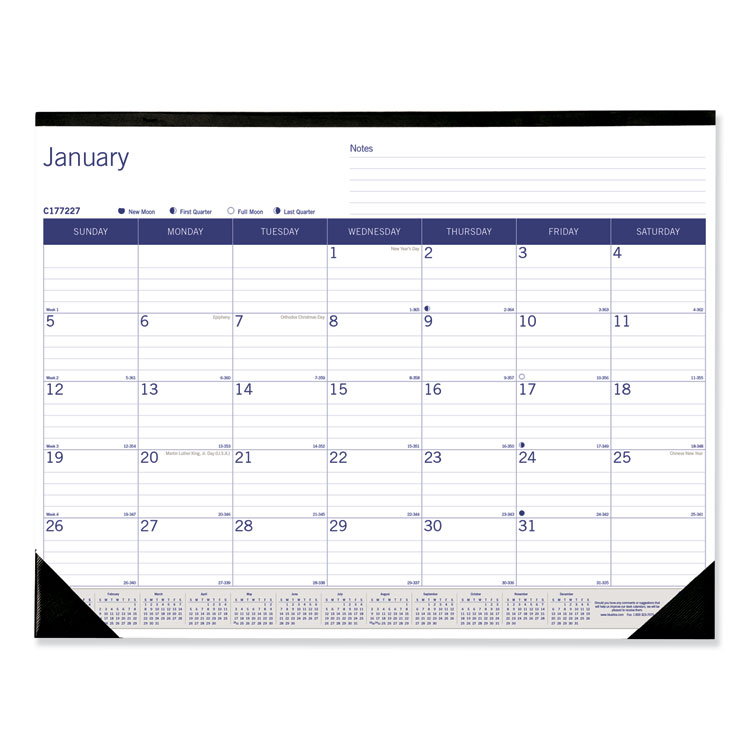 2025 Monthly Desk Pad Calendar, 22x17