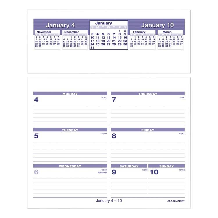 2025 Flip-A-Week Desk Calendar Refill, 7 x 6