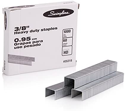 Staple Swingline Heavy Duty 3 8 Inch Length 60 Sheet Capacity 100 Strip 1000 Bx
