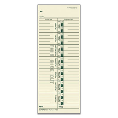 CARD,TIME,WKLY,100/PK
