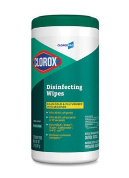 Clorox Disinfecting Wipes, 1-Ply, Fresh Scent, 7x8", White, 6/CT Clorox Disinfecting Wipes, 1-Ply, Fresh Scent, 7x8", White, 6/CT