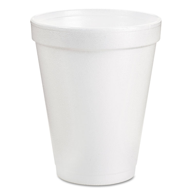 Dart 8oz Foam Drinking Cups, White 25/PK