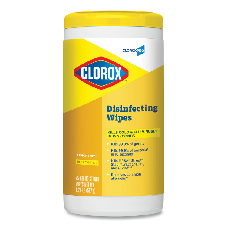 Clorox Disinfecting Wipes, 1-Ply, Lemon Fresh, 7x8", White, 6/CT Clorox Disinfecting Wipes, 1-Ply, Lemon Fresh, 7x8", White, 6/CT