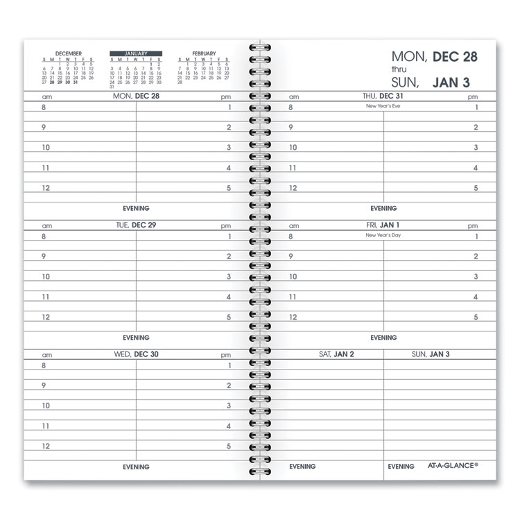 2025 Hourly/Weekly Appointment Book 6.25"x3.25"