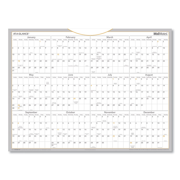 2025 WallMates Dry Erase Planning, 24"x18"
