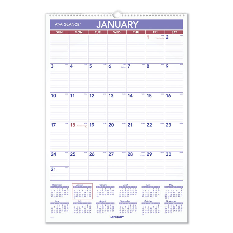 2025 Erasable Wall Calendar, 15.5 x 22.75