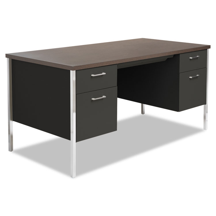 DESK,DBL PED 60X30,BK