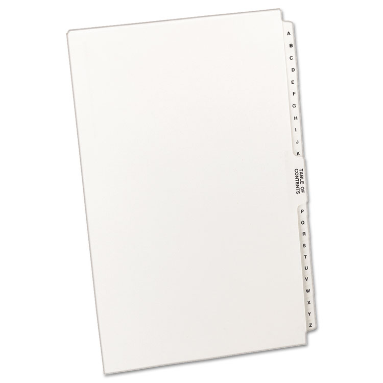 DIVIDER,LGL SD TB,A-Z,WHT
