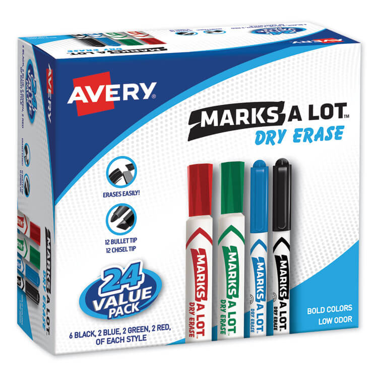 MARKER,DRYERSE ,24PK,AST