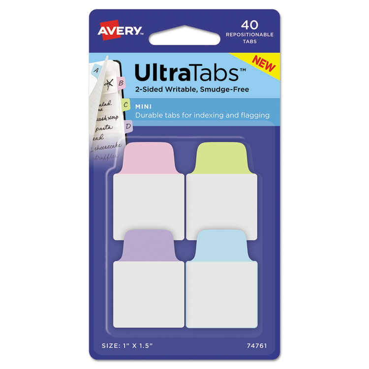 TAB,POLY,PSTL,40/PK,AST