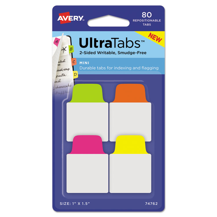 TAB,POLY,NEON,80/PK,AST