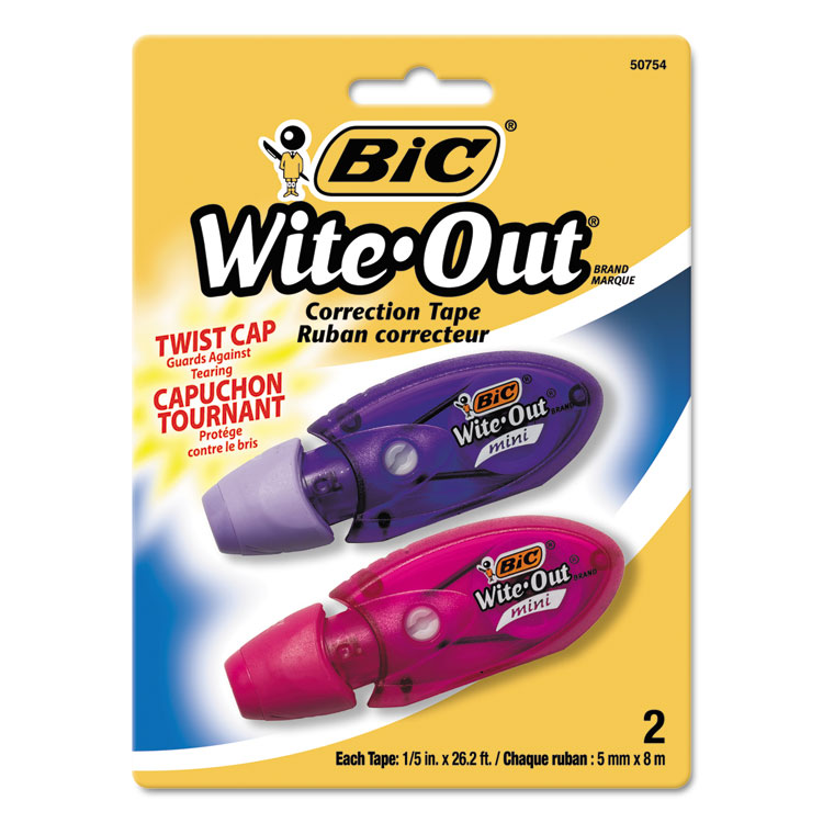 TAPE,CORRCTN,5MM,2PK,AST