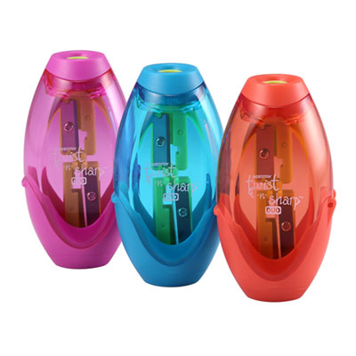 SHARPENER,2 HOLE,6/PK,AST
