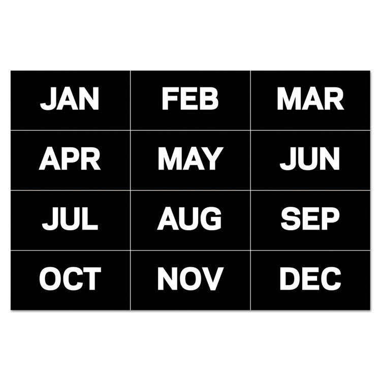 MAGNETS,12 MONTHS,12PK,BK
